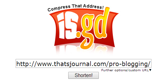 Shorten long URL in is.gd Shorten long URL in is.gd