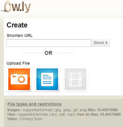 Upload images and files in Ow.ly Upload images and files in Ow.ly