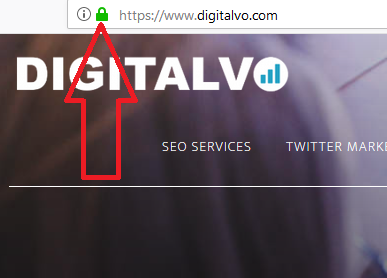 Green padlock in address bar for HTTPS Green padlock in address bar for HTTPS