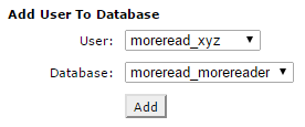 Add user to database Add user to database