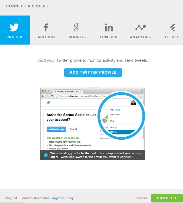 Add a social media account in Sprout Social Add a social media account in Sprout Social
