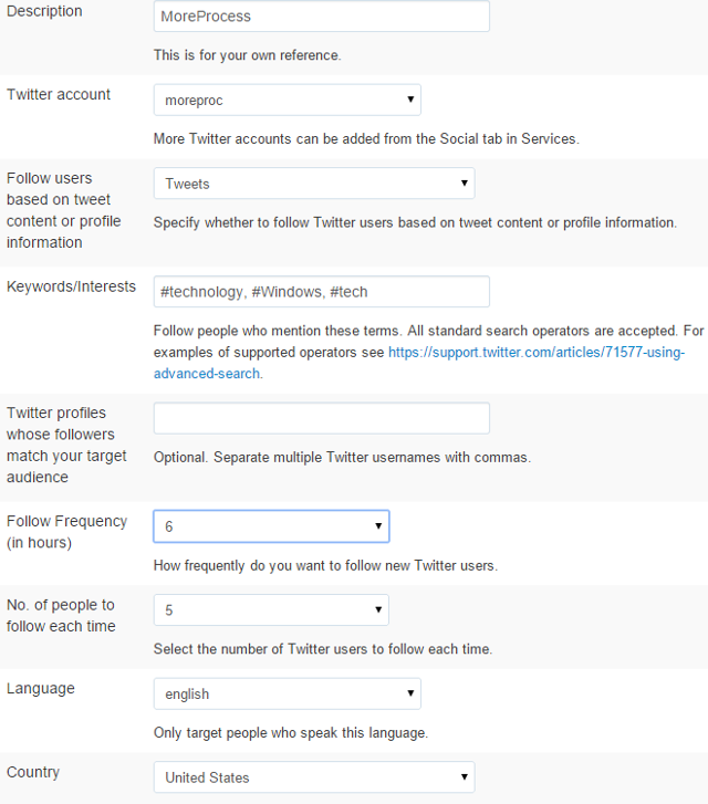 Automatically follow Twitter followers based on filters Automatically follow Twitter followers based on filters