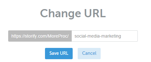 Change URL of your story in Storify Change URL of your story in Storify