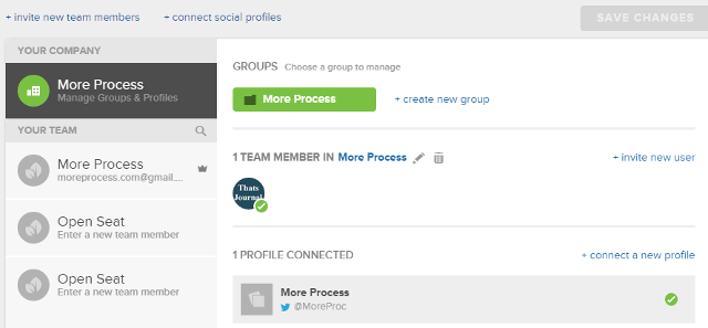 Click on create new group in Sprout Social Click on create new group in Sprout Social
