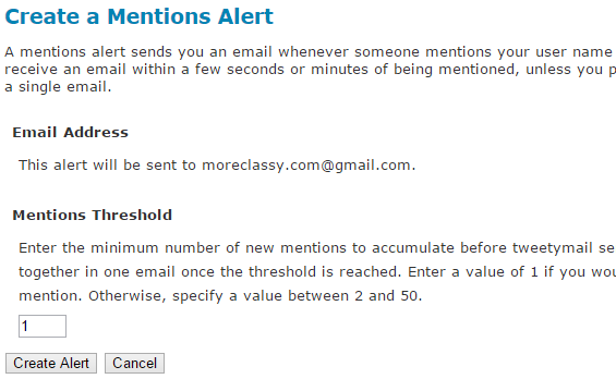Create Twitter alerts when someone mentions you Create Twitter alerts when someone mentions you