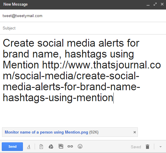 Create and send tweets from email using TweetyMail Create and send tweets from email using TweetyMail