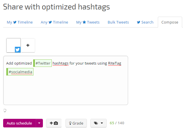 Create tweets by optimizing and analyzing your hashtags in RiteTag Create tweets by optimizing and analyzing your hashtags in RiteTag