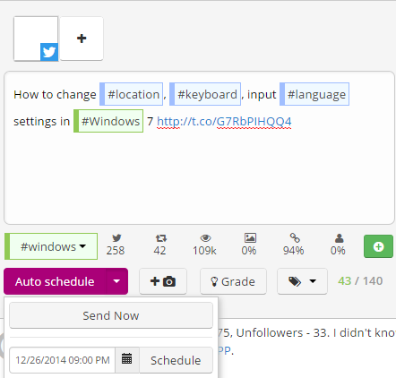 Edit and schedule your message in RiteTag Edit and schedule your message in RiteTag