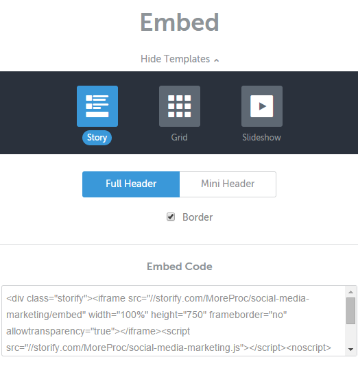 Embed story to website or blog in Storify Embed story to website or blog in Storify