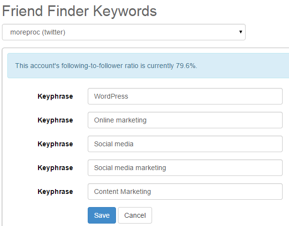 Follow relevant members by keywords using SocialOomph Follow relevant members by keywords using SocialOomph