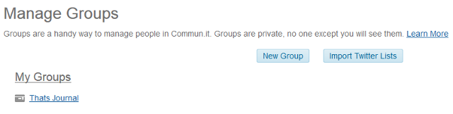 Manage groups in commun.it Twitter community manager Manage groups in commun.it Twitter community manager