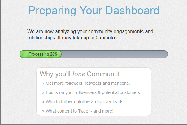 Preparing dashboard in commun.it Twitter community manager Preparing dashboard in commun.it Twitter community manager