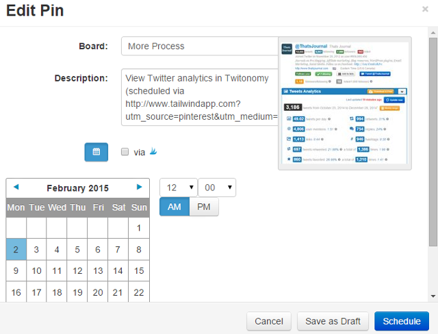 Re-schedule published pins on Tailwind Re-schedule published pins on Tailwind