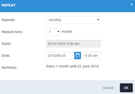 Repeat scheduled message in Sendible Repeat scheduled message in Sendible
