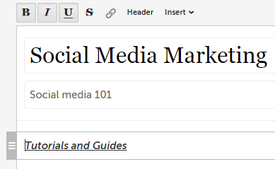 Text formatting options in Storify Text formatting options in Storify