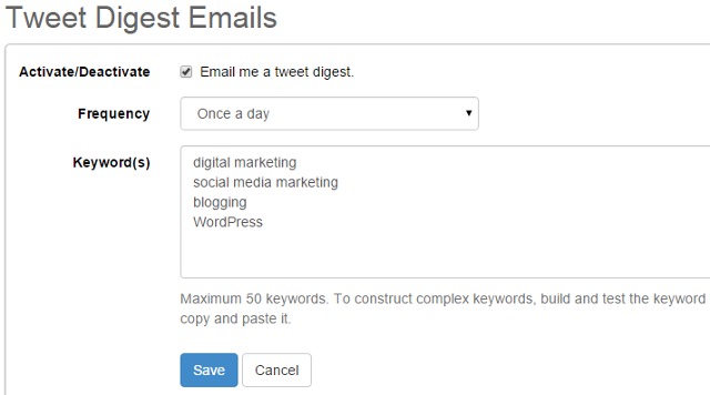 Tweet digest notification emails in SocialOomph Tweet digest notification emails in SocialOomph