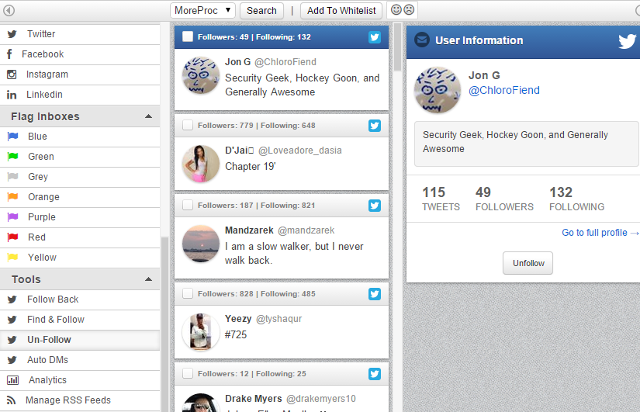 Unfollow Twitter members in MarketMeSuite Unfollow Twitter members in MarketMeSuite