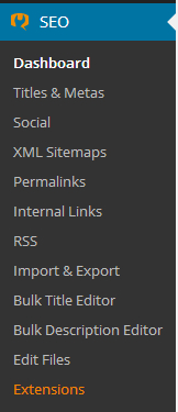 SEO menu for WordPress SEO by Yoast plugin SEO menu for WordPress SEO by Yoast plugin