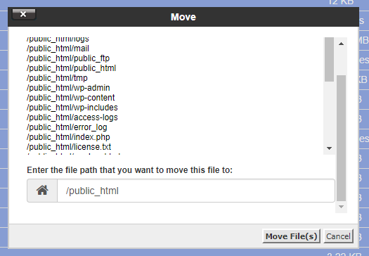 Click on Move on top and click on Move Files Click on Move on top and click on Move Files