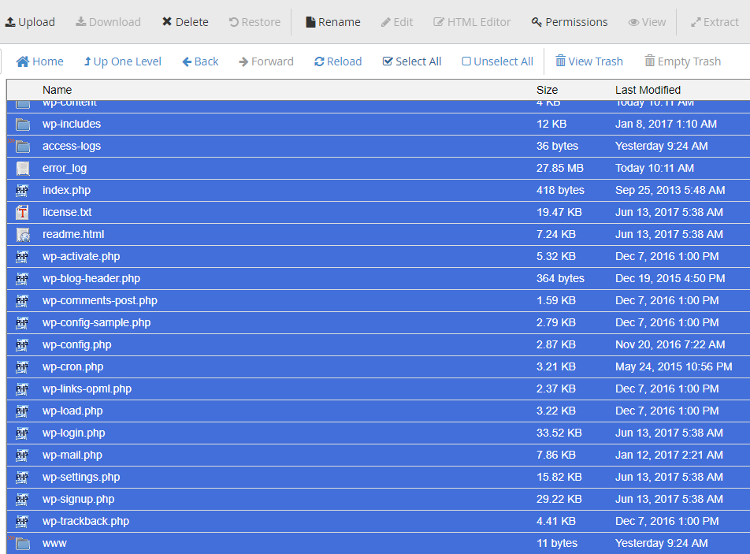When files are extracted, click on Select All on top When files are extracted, click on Select All on top