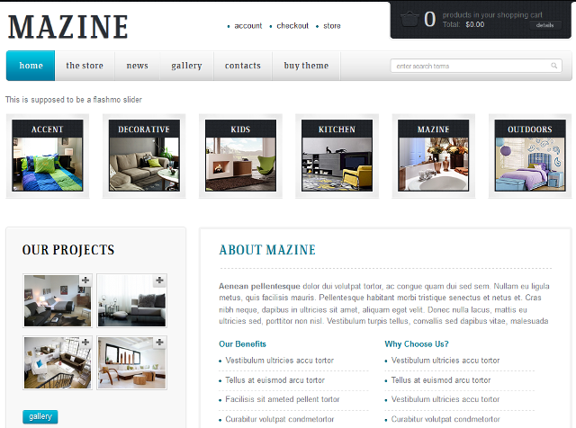 Boxed Layout WP eCommerce WordPress Theme With jQuery Gallery Boxed Layout WP eCommerce WordPress Theme With jQuery Gallery