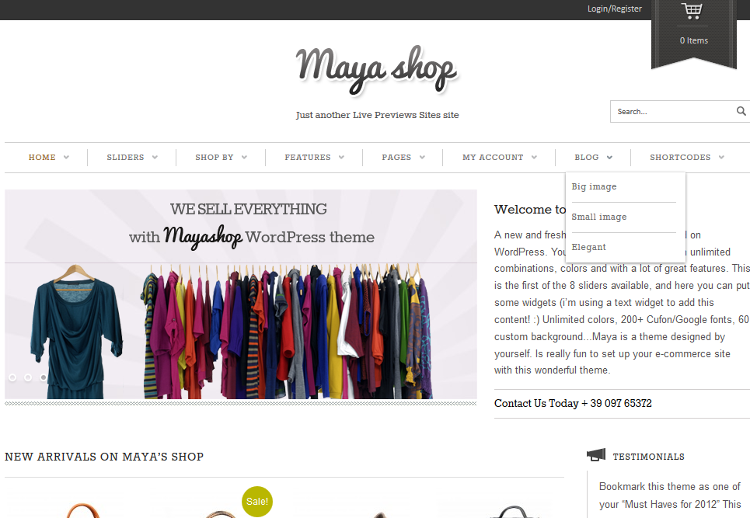 MayaShop WordPress Theme MayaShop WordPress Theme