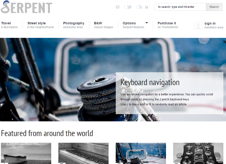 Serpent WordPress Theme Serpent WordPress Theme