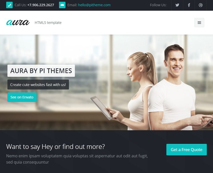 Aura HTML5 Template Aura HTML5 Template