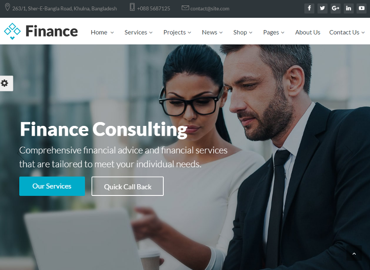 Top 5 Finance, Accounting, Insurance Agency Joomla Templates