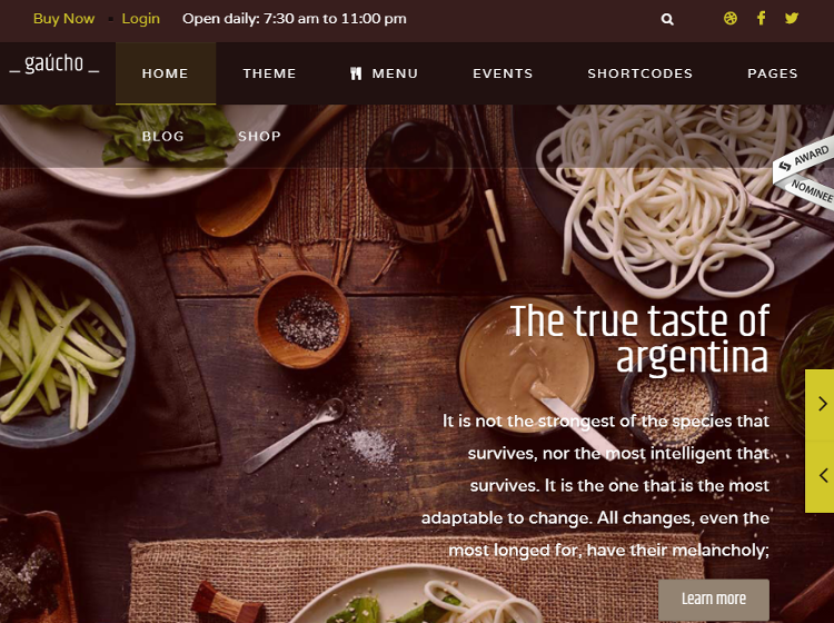 Gaucho Restaurant Joomla Template Gaucho Restaurant Joomla Template