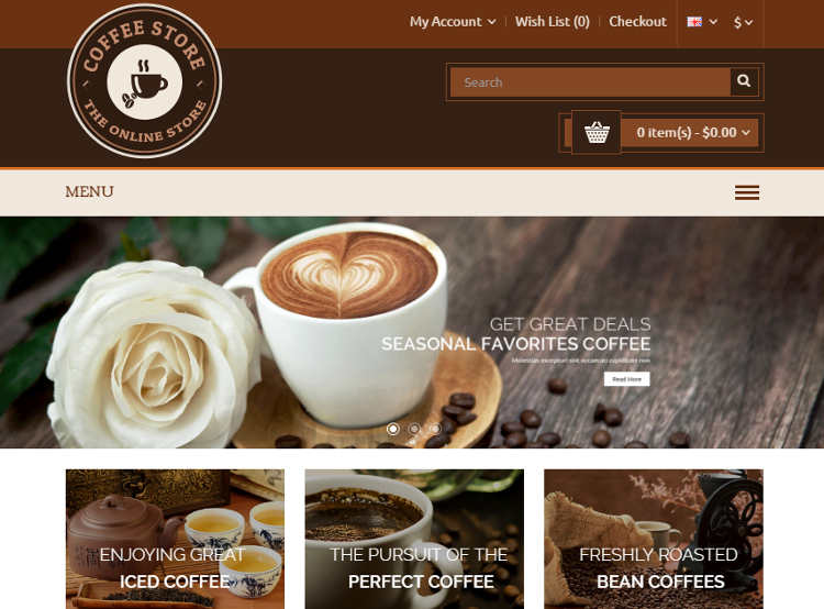 Coffee OpenCart Theme Coffee OpenCart Theme