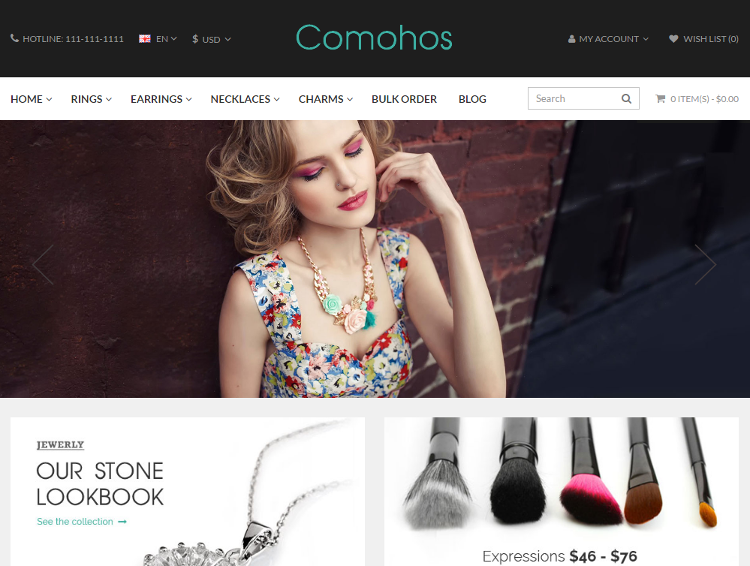 Comohos Jewelry OpenCart Theme Comohos Jewelry OpenCart Theme
