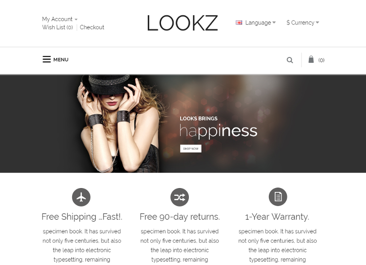 Lookz OpenCart Theme Lookz OpenCart Theme