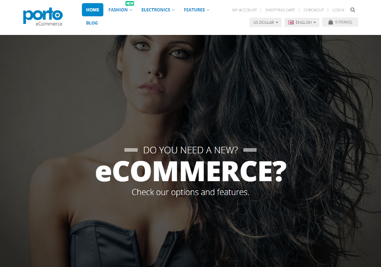 Porto One Page Parallax OpenCart Theme Porto One Page Parallax OpenCart Theme