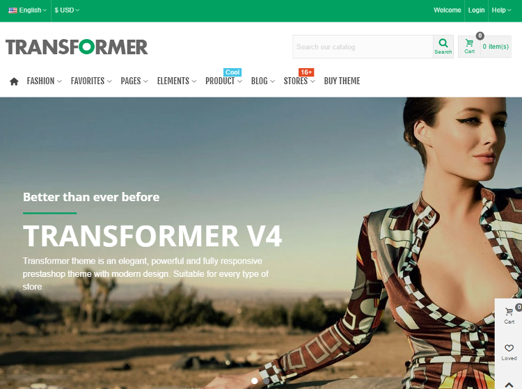 Transformer PrestaShop Theme Transformer PrestaShop Theme