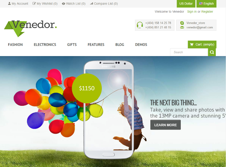 Venedor PrestaShop Theme Venedor PrestaShop Theme